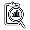 Search job chart icon outline vector. Account balance