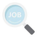 Search job flat icon, business and magnifying Royalty Free Stock Photo