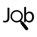Search job icon .Black word ÃÂ« JobÃÂ» with magnifing glass .White backgraund . Search job concept . Vector illustration Royalty Free Stock Photo