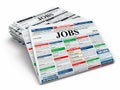 Search job. Newspapers with advertisments. Royalty Free Stock Photo