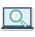 Search Laptop Isolated Vector Icon Editable