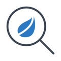 Search leaf glyph color vector icon