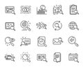 Search line icons. Set of Indexation, Artificial intelligence and Car rental. Vector