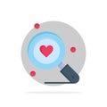 Search, Love, Heart, Wedding Abstract Circle Background Flat color Icon Royalty Free Stock Photo