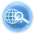 Search and magnifier icon ice