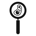 Search magnifier icon simple vector. Genetic material