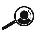 Search magnifier icon simple vector. Target customer Royalty Free Stock Photo
