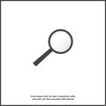 Search and magnify icon. Magnifier or loupe sign. Vector icon on white isolated background. Layers grouped for easy editing Royalty Free Stock Photo