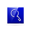 Search magnifyier web button, magnify icon. Modern magnifying glass sign, web site design or mobile app Royalty Free Stock Photo