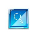 Search magnifyier web button, magnify icon. Modern magnifying glass sign, web site design or mobile app Royalty Free Stock Photo