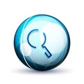 Search magnifyier web button, magnify icon. Modern magnifying glass sign, web site design or mobile app Royalty Free Stock Photo