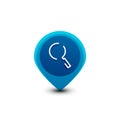 Search magnifyier web button, magnify icon. Modern magnifying glass sign, web site design or mobile app