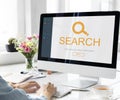 Search Magnifying Exploration Finding Browse Concept Royalty Free Stock Photo