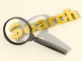 Search and magnifying glass Royalty Free Stock Photo