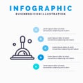 Search, Magnifying Glass, Deep Search Line icon with 5 steps presentation infographics Background