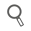 Search magnifying glass flat icon. Royalty Free Stock Photo