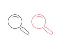 Search Magnifying glass line icon set symbol. Vector Royalty Free Stock Photo