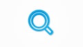 search, magnifying glass realistic icon. 3d line vector illustration. Top view Royalty Free Stock Photo