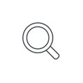 Search, magnifying glass thin line icon. Linear vector symbol