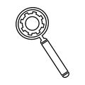 Search magnifying glass vector icon Royalty Free Stock Photo