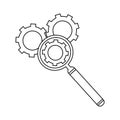 Search magnifying glass vector icon Royalty Free Stock Photo