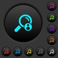 Search member dark push buttons with color icons