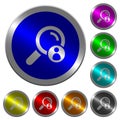 Search member luminous coin-like round color buttons