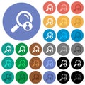 Search member round flat multi colored icons