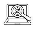 search money online isolated icon design