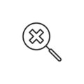 Search not found outline icon