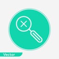 Search not found vector icon sign symbol