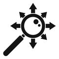 Search opportunity icon simple vector. Business success