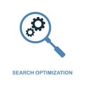 Search Optimization icon. Simple element illustration in 2 colors design. Search Optimization icon sign from seo collection. Perfe