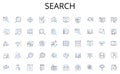 Search line icons collection. Shopping, Buying, Consumption, Spending, Demand, Choices, Preferences vector and linear