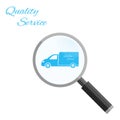 Search quality service Icon, magnifying glass