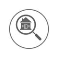 Search real estate icon / vector graphics