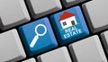 Search Real Estate online - Computer Keyboard