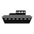 Search rescue boat icon simple vector. Sea flood