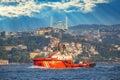 Search and rescue boat navy coast guard ship in Istanbul