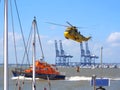 Search and Rescue Helicopter and RNLI Lifeboat