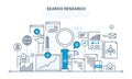 Search research, analysis of information, services, marketing, information, statistics, analytics.
