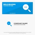 Search, Research, Zoom SOlid Icon Website Banner and Business Logo Template Royalty Free Stock Photo