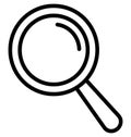 Search, search analytics Line Isolated Vector Icon That can be easily modified or edit