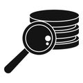 Search server secured icon, simple style Royalty Free Stock Photo