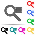 search settings sign multi color style icon. Simple thin line, outline vector of web icons for ui and ux, website or mobile Royalty Free Stock Photo