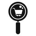 Search shop icon simple vector. Store locator online