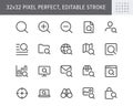 Search simple line icons. Vector illustration with minimal icon - lupe, analysis, lens, loupe, target, hr, globe, folder