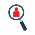 Search Staff icon vector image. Royalty Free Stock Photo