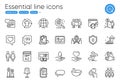 Search statistics, Vocabulary and Change clothes line icons. For website, printing and application. Vector