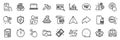 Search text, Diagram graph and Financial documents line icons pack. For web app. App line icons. Vector